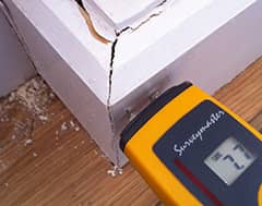 wet ceiling flood 	cleanup